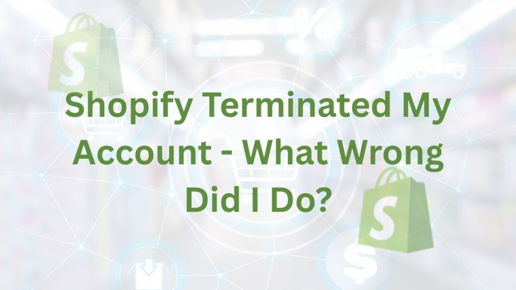Shopify Terminated My Account - What Wrong Did I Do?