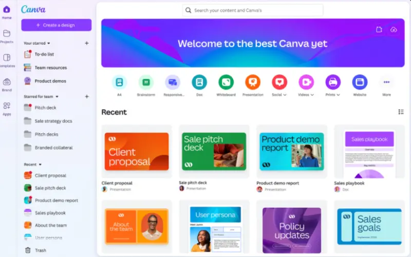 Canva design editor interface for creating templates