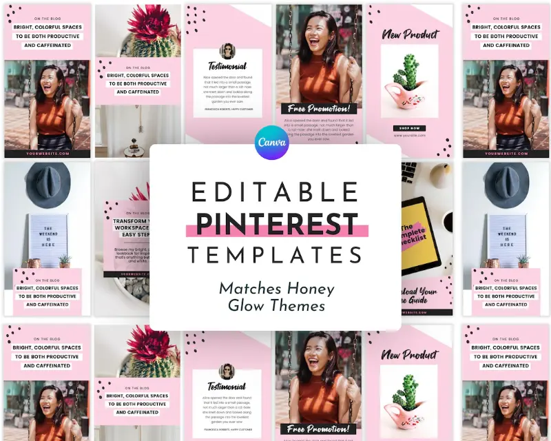 Canva template promotion on Pinterest