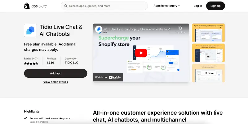 Top 10 Shopify Plugins for Better Conversions 15 Tidio Live Chat Interface